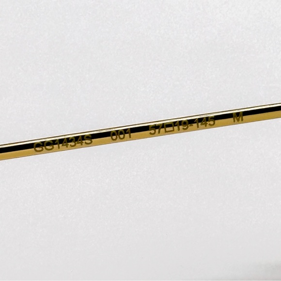 NEW GUCCI GG1434S 001 SQUARE GOLD GREY UNISEX SUNGLASSES GUCCI EYEWEAR - Picture 11 of 14